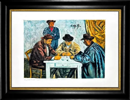 Aquatinta Cezanne - Les joueurs de cartes