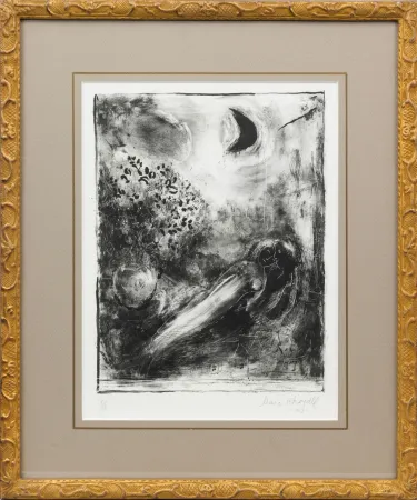 Lithographie Chagall - À la fenêtre (At the Window)