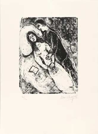 Lithographie Chagall - Amour