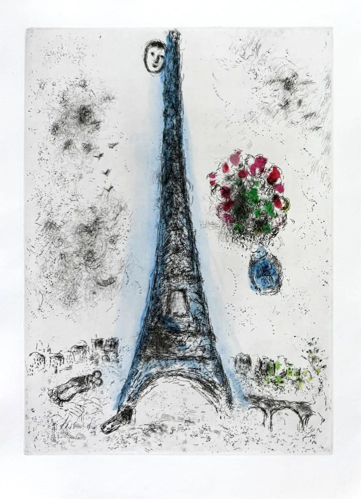 Radierung Chagall - Celui qui dit les choses sans rien dire, Planche I