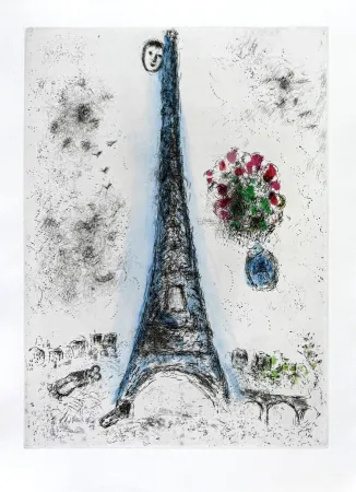 Radierung Chagall - Celui qui dit les choses sans rien dire, Planche I