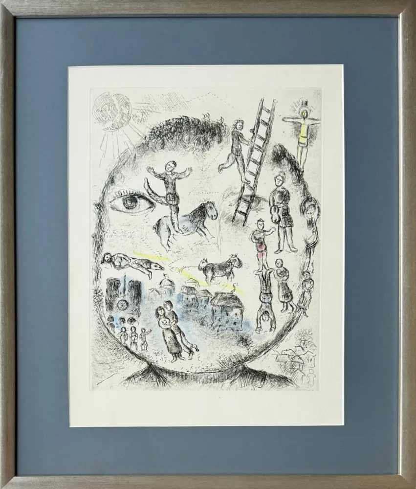 Radierung Und Aquatinta Chagall - Celui qui dit les choses sans rien dire, Planche V