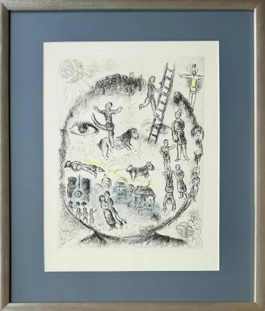 Radierung Und Aquatinta Chagall - Celui qui dit les choses sans rien dire, Planche V