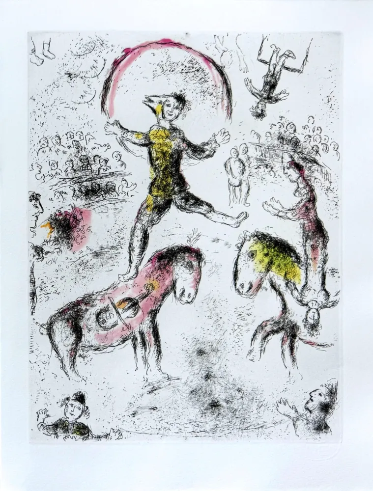 Radierung Chagall - Celui qui dit les choses sans rien dire, Planche VI