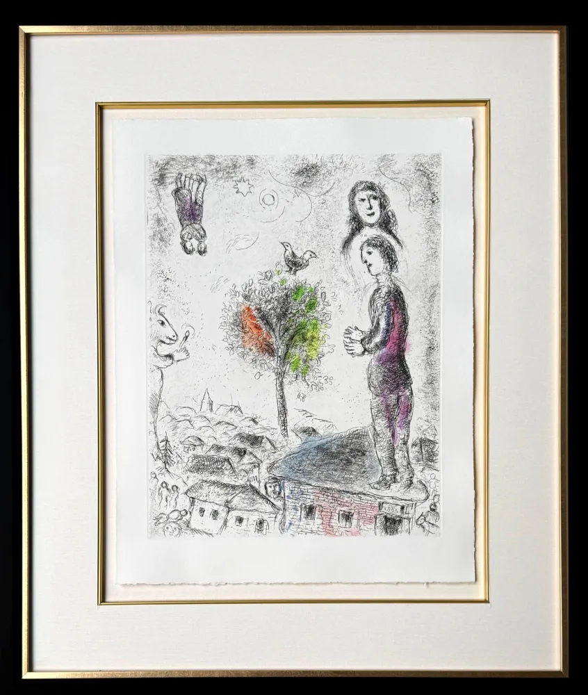 Radierung Chagall - Celui qui dit les choses sans rien dire, Planche VIII