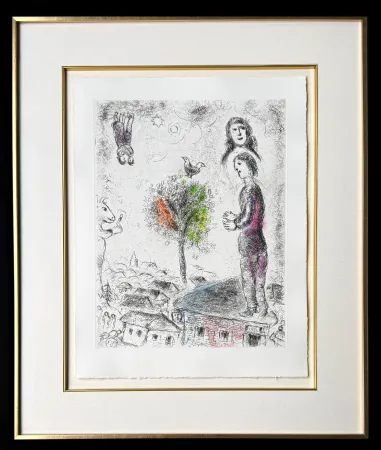 Radierung Chagall - Celui qui dit les choses sans rien dire, Planche VIII