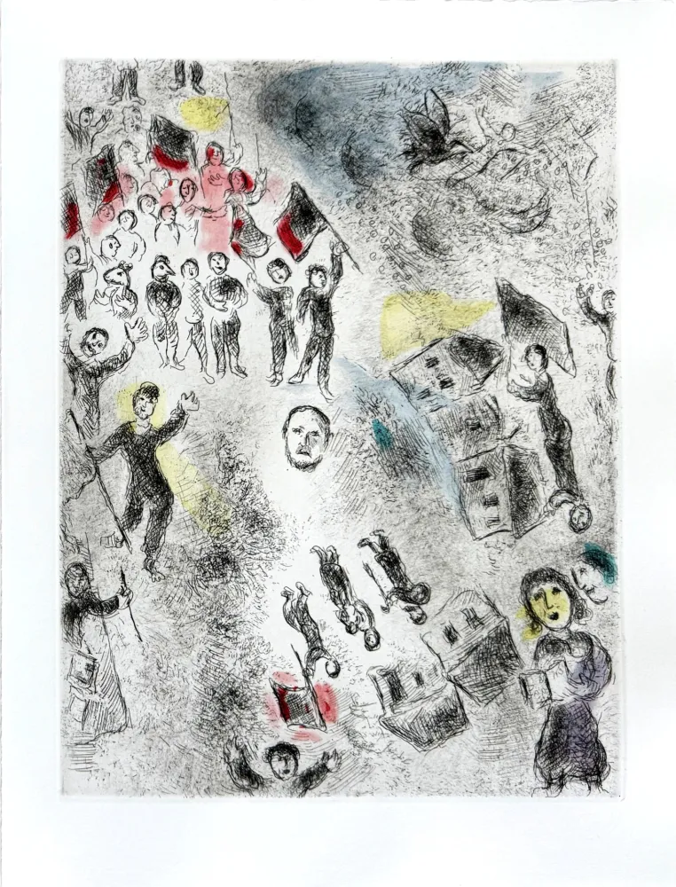 Radierung Chagall - Celui qui dit les choses sans rien dire, Planche XI