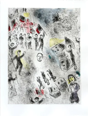Radierung Chagall - Celui qui dit les choses sans rien dire, Planche XI