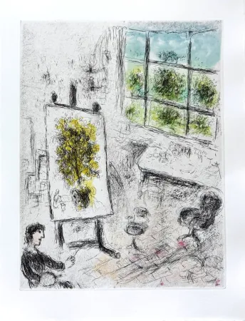 Radierung Chagall - Celui qui dit les choses sans rien dire, Planche XIII