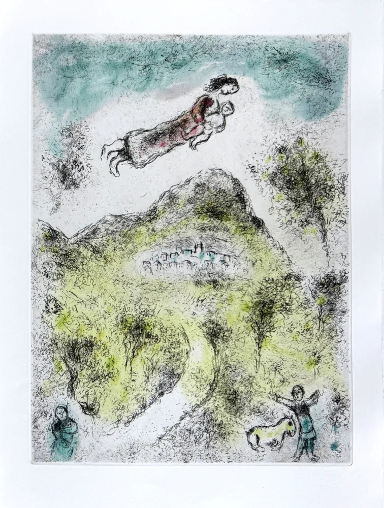 Radierung Und Aquatinta Chagall - Celui qui dit les choses sans rien dire, Planche XIX