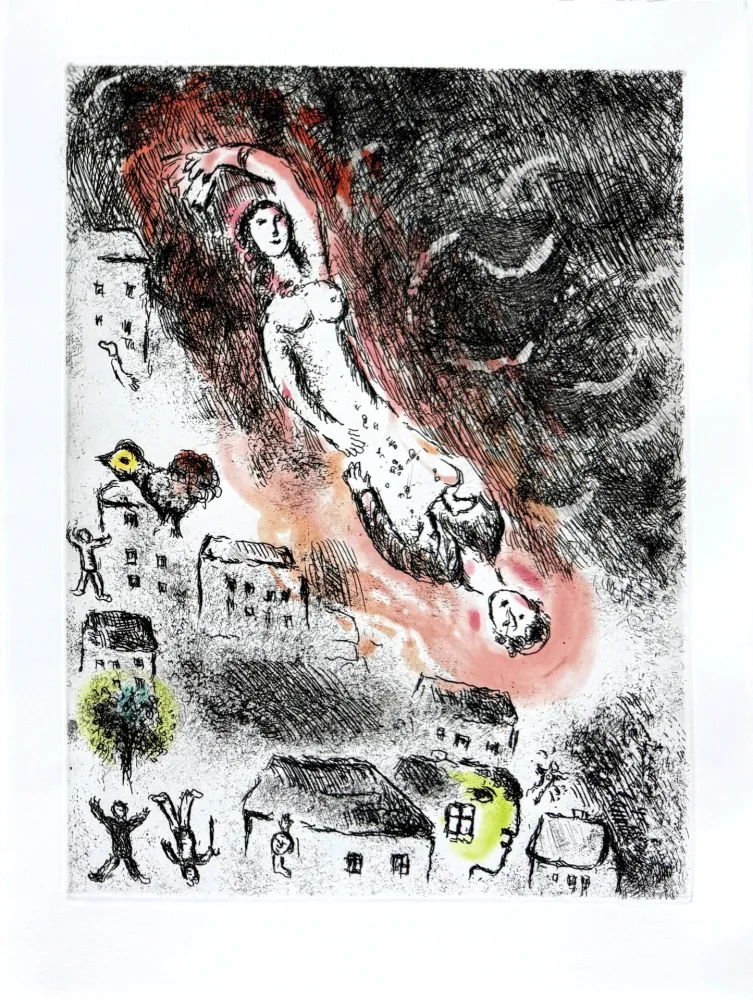 Radierung Chagall - Celui qui dit les choses sans rien dire, Planche XV