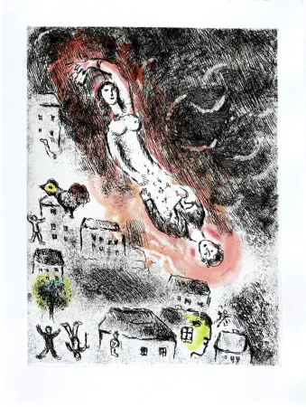 Radierung Chagall - Celui qui dit les choses sans rien dire, Planche XV