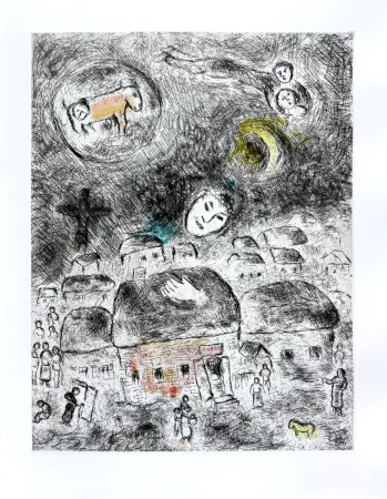 Radierung Und Aquatinta Chagall - Celui qui dit les choses sans rien dire, Planche XVII