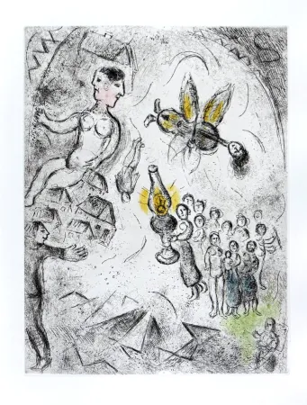 Radierung Und Aquatinta Chagall - Celui qui dit les choses sans rien dire, Planche XVIII
