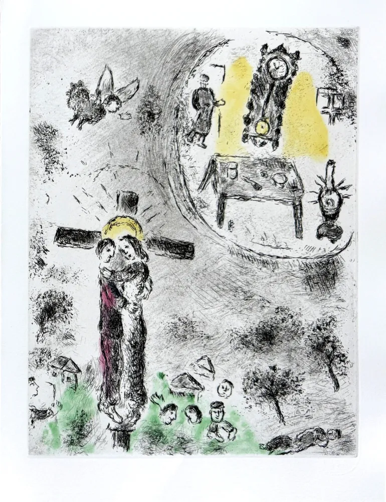 Radierung Und Aquatinta Chagall - Celui qui dit les choses sans rien dire, Planche XX