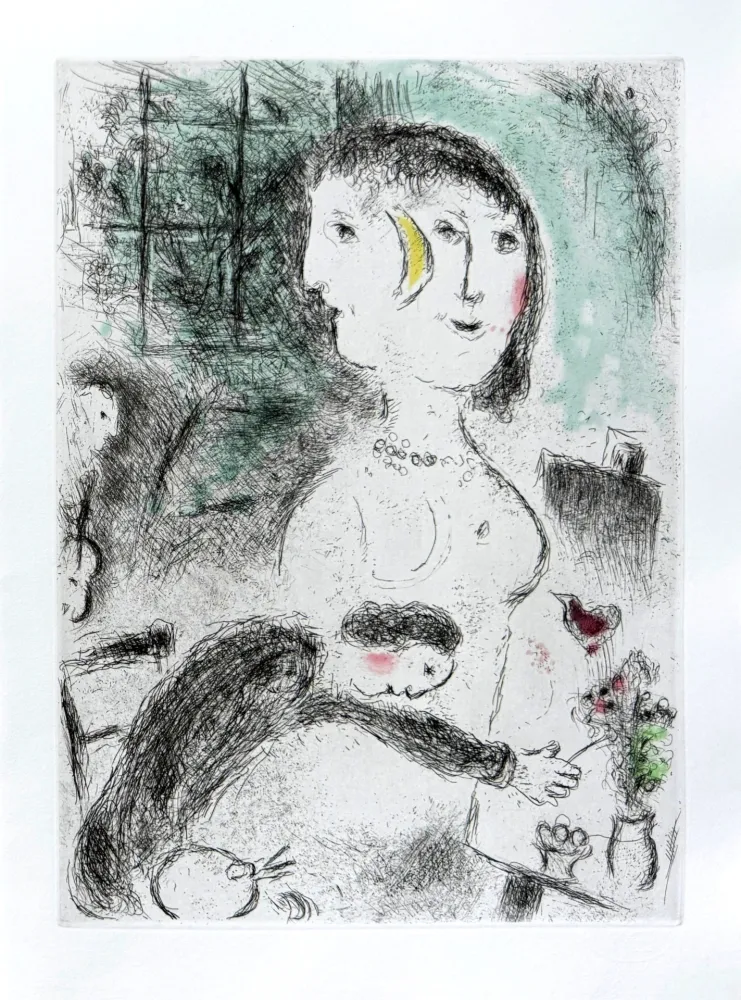 Radierung Und Aquatinta Chagall - Celui qui dit les choses sans rien dire, Planche XXIII