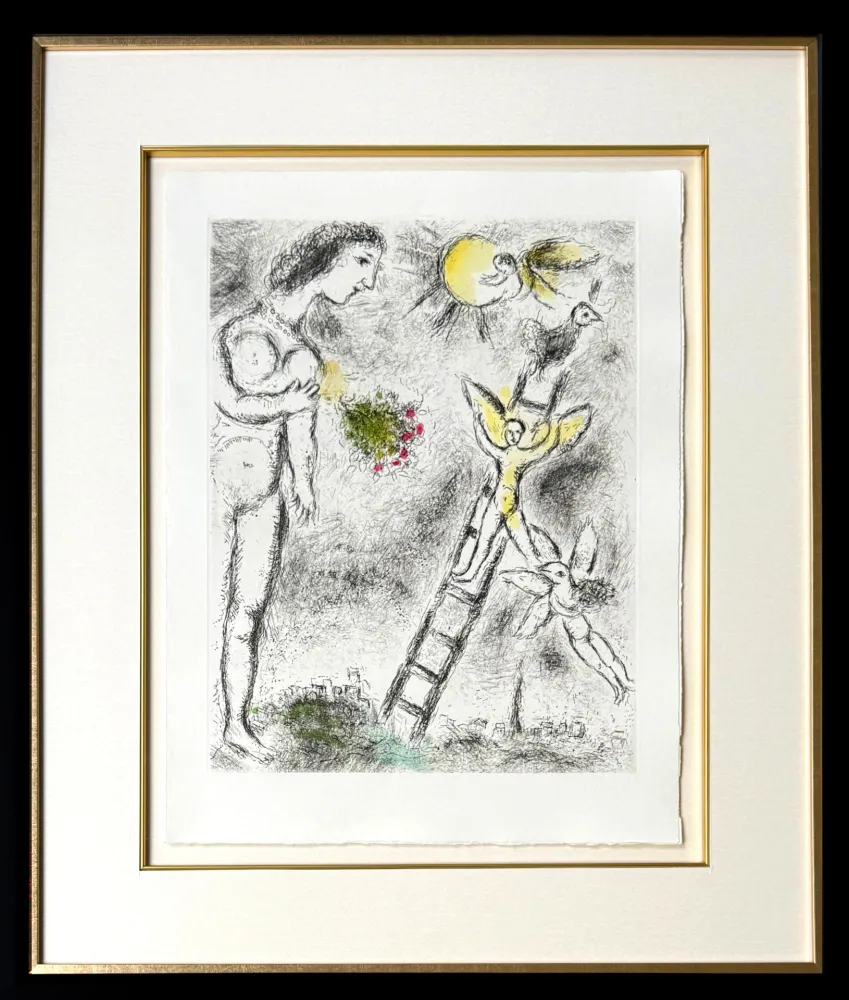Radierung Und Aquatinta Chagall - Celui qui dit les choses sans rien dire, Planche XXIV
