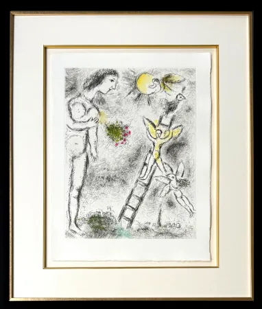 Radierung Und Aquatinta Chagall - Celui qui dit les choses sans rien dire, Planche XXIV