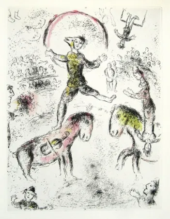 Radierung Und Aquatinta Chagall - Cirque
