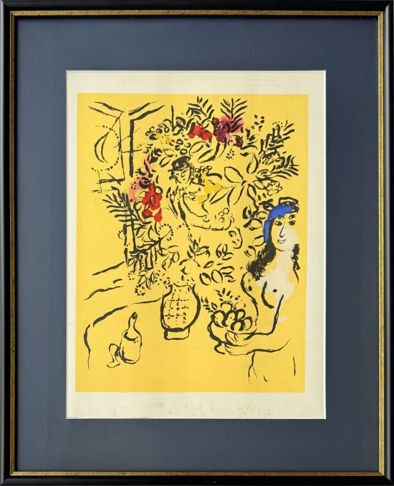 Lithographie Chagall - Cover for Menu (trial proof)