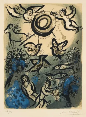 Lithographie Chagall - Creation