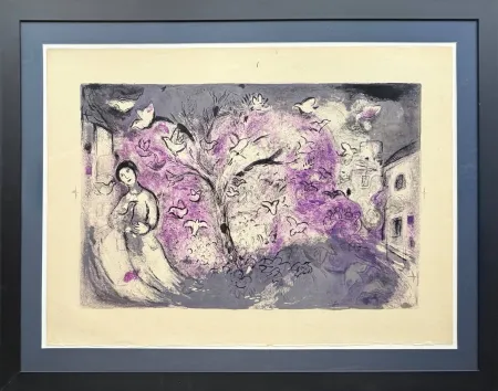 Lithographie Chagall - Daphnes and Chloé, Planche XXVI