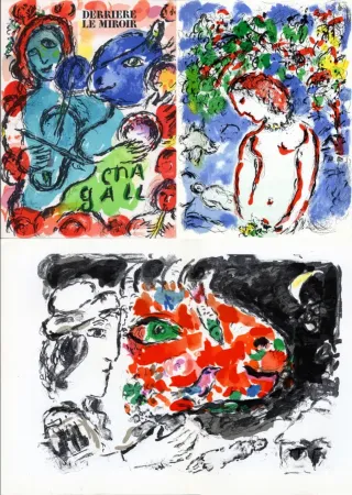 Illustriertes Buch Chagall - Derrière Le Miroir n° 198 - CHAGALL. 3 LITHOGRAPHIES ORIGINALES. Exemplaire signé par Chagall et Aragon (1972)