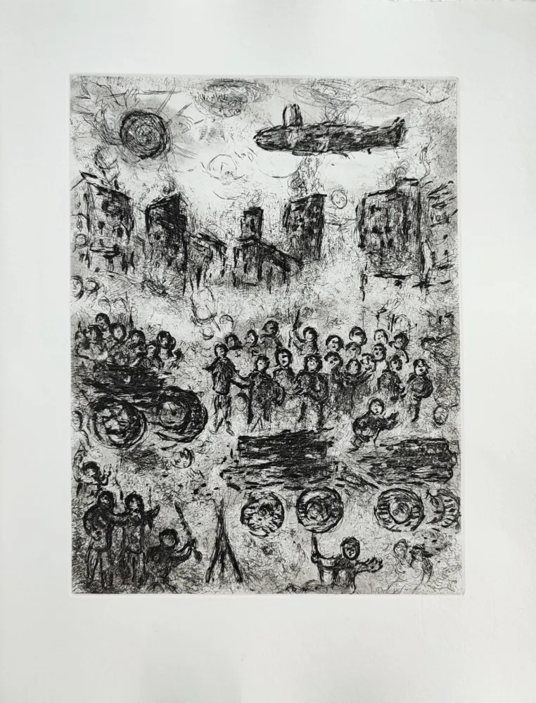 Radierung Chagall - Et sur la terre