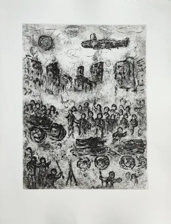 Radierung Chagall - Et sur la terre
