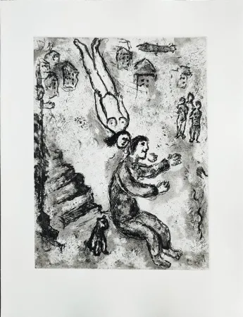 Radierung Chagall - Et sur la terre