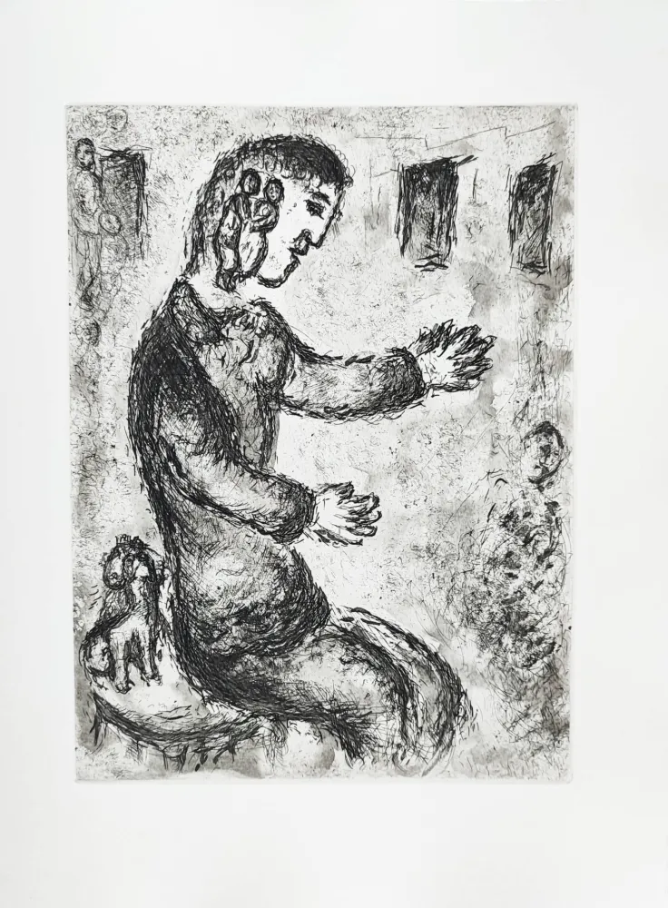 Radierung Chagall - Et sur la terre
