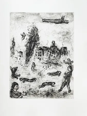 Radierung Chagall - Et sur la terre
