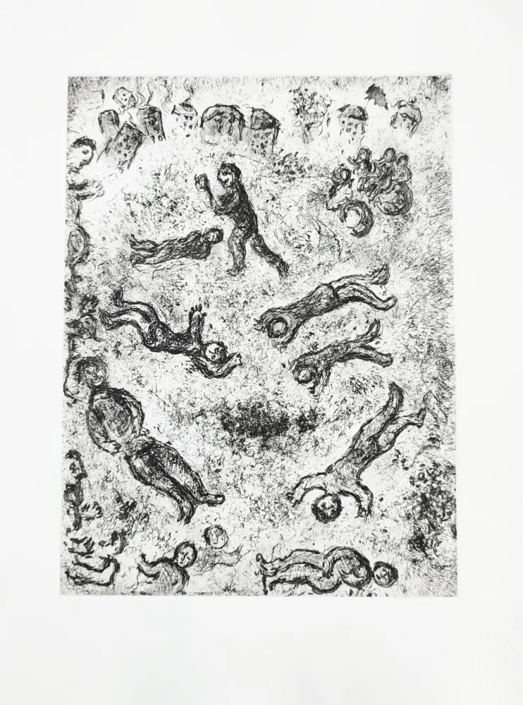 Radierung Chagall - Et sur la terre