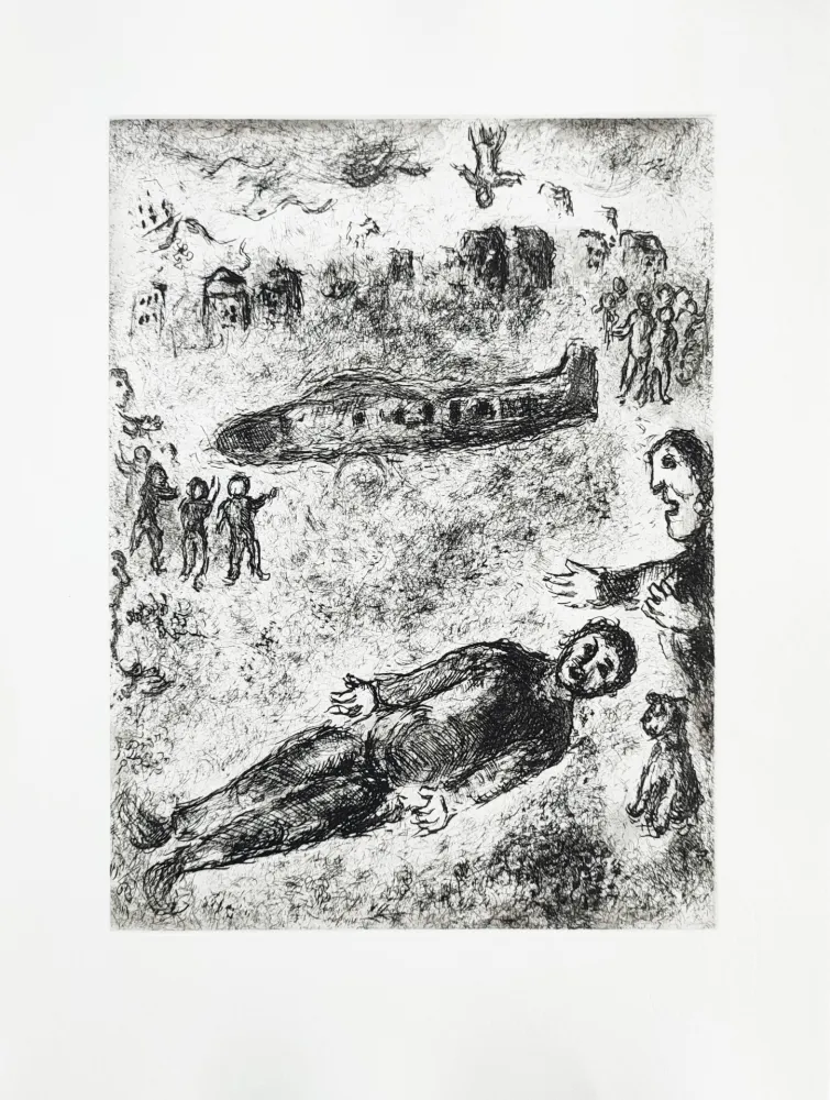 Radierung Chagall - Et sur la terre