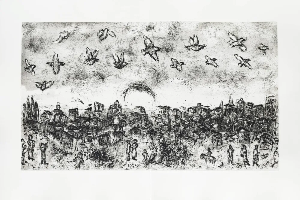 Radierung Chagall - Et sur la terre