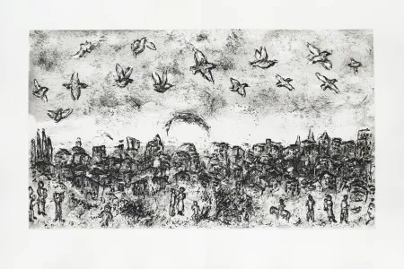 Radierung Chagall - Et sur la terre