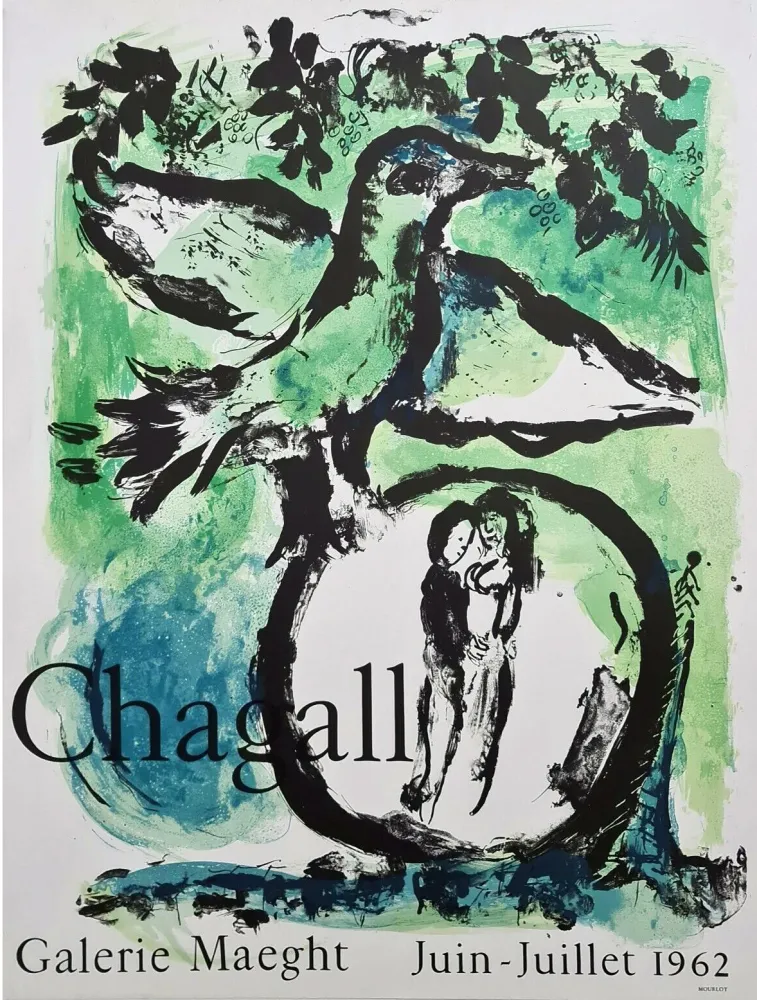 Lithographie Chagall - Galerie Maeght - Juin-Juillet 62