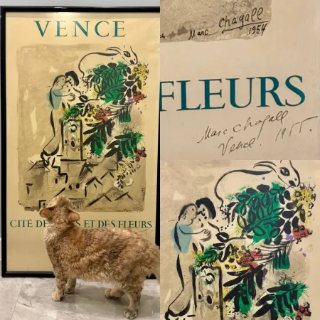Lithographie Chagall - Hand-signed - Vence