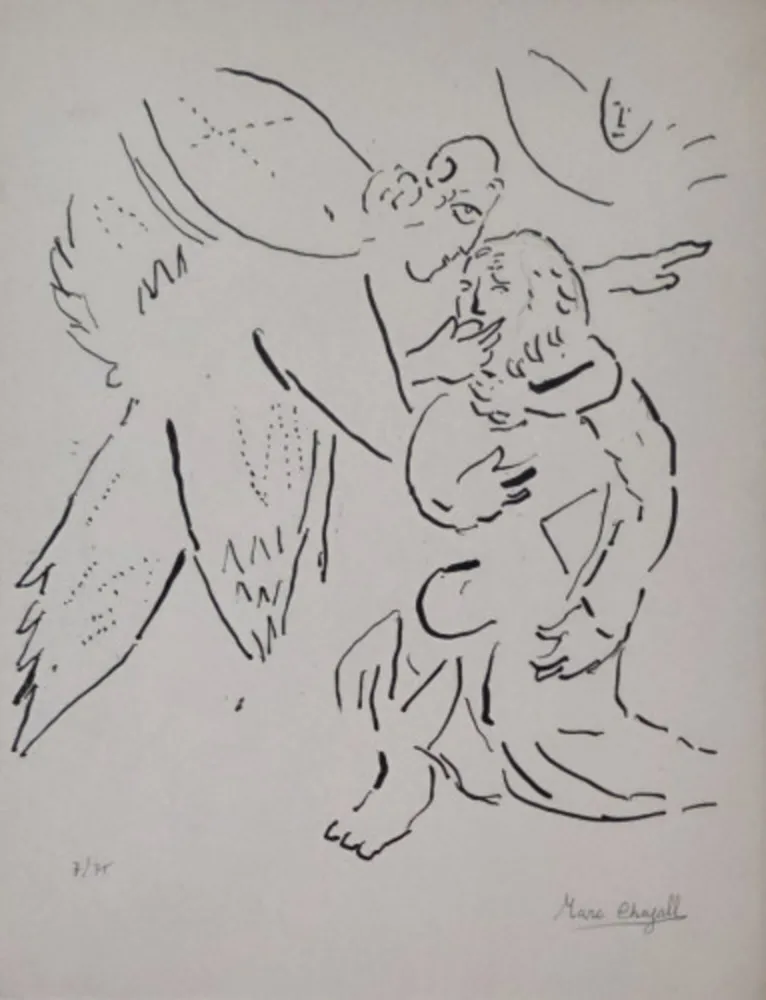 Lithographie Chagall - Isaiah Divinely Inspired