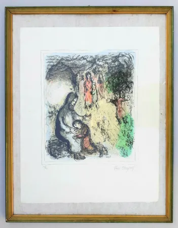 Lithographie Chagall - La benediction de Jacob (Jacob's benediction)