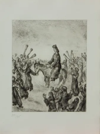 Stich Chagall - LA BIBLE ( L'ONCTION DU ROE SALOMON )