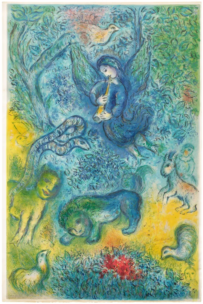 Lithographie Chagall - La Flûte Enchantée (The Magic Flute)