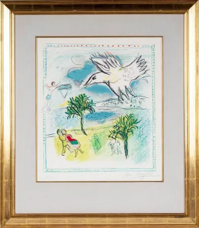 Lithographie Chagall - La Grande Corniche