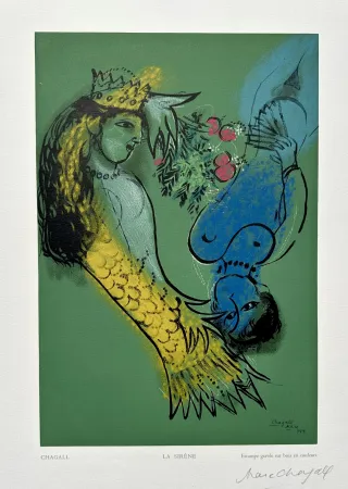 Holzschnitt Chagall - La Sirene