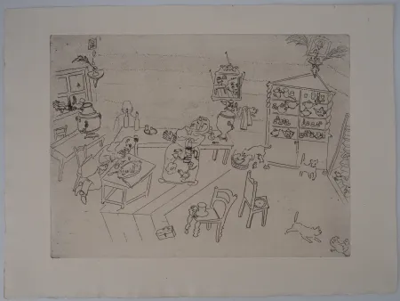 Stich Chagall - La taverne russe (Repas dans le traktir)