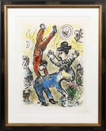 Lithographie Chagall - L'Acrobate rouge (The Red Acrobat)