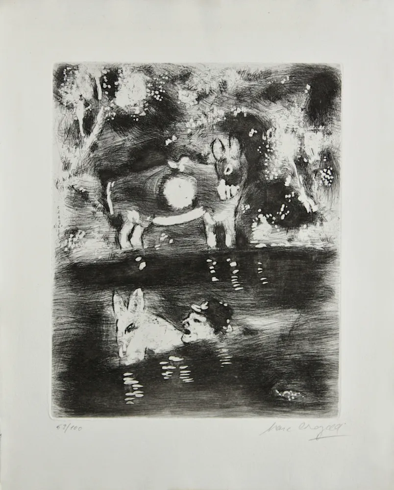 Stich Chagall - L'Ane chargé d'eponges et l'Ane chargé de sel