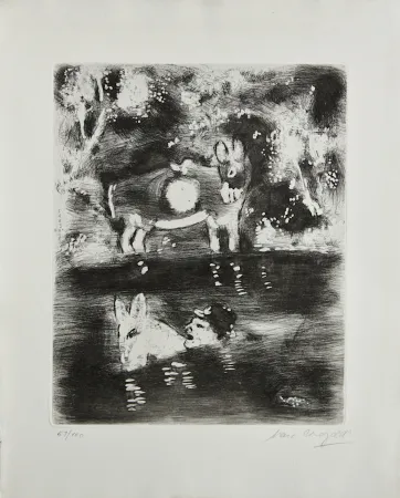 Stich Chagall - L'Ane chargé d'eponges et l'Ane chargé de sel