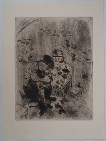 Stich Chagall - L'atelier du fabricant de souliers (Maxime Téliatnikov, savetier)