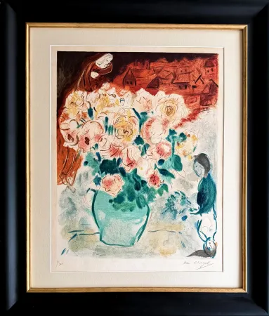 Lithographie Chagall - Le Bouquet